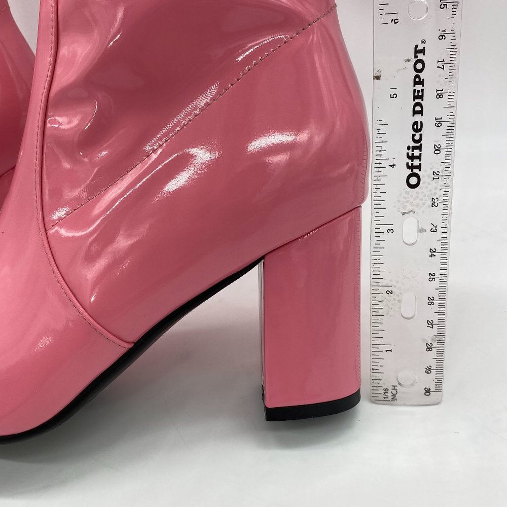 Pink Round Toe Thigh High Over The Knee Boots - Picture 4 of 11
